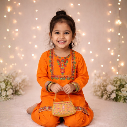 Narang Bahaar (Orange & Multi Embroidery) 🍊