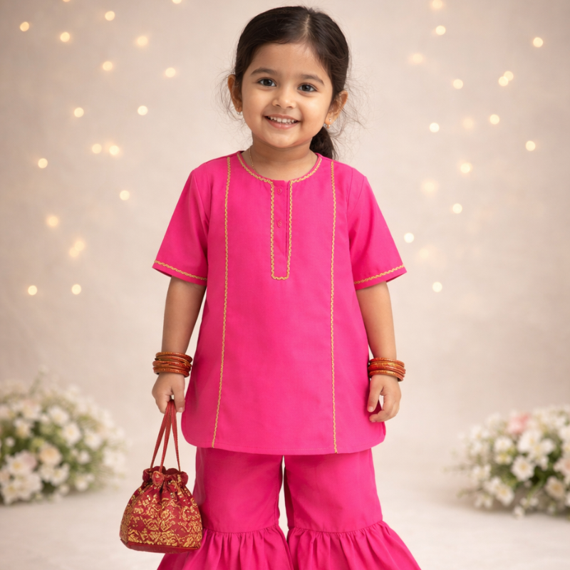 Gulabi Sitara (Shocking Pink & Gold)