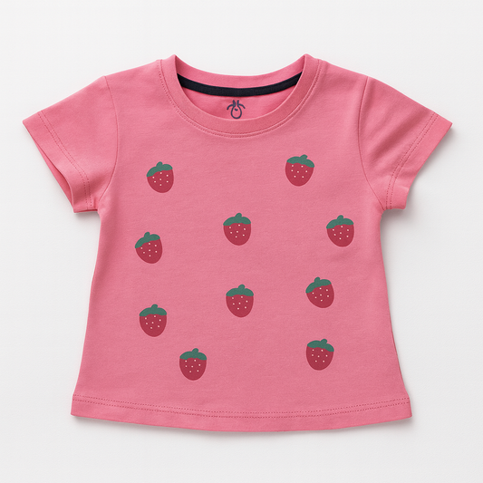 Kids Sweet Strawberry Delight Top (Bubblegum Pink)