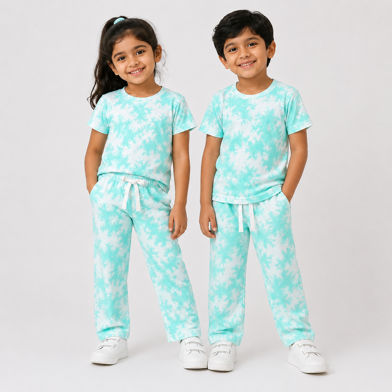 Mint Cloud Tie n dye Co-ord Set