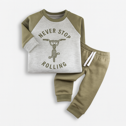 Never Stop Rolling Raglan Set