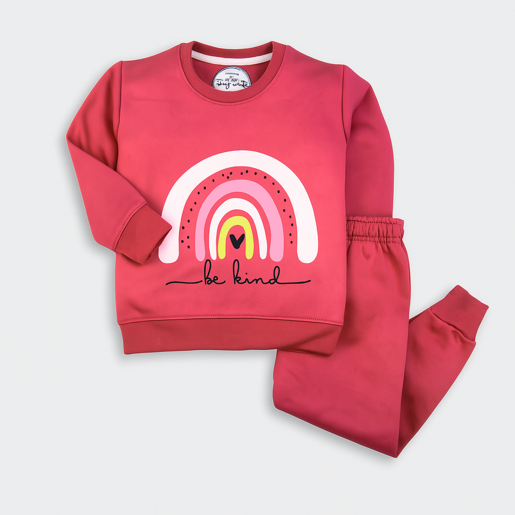 Be Kind Boho Rainbow Polyester Fleece Set