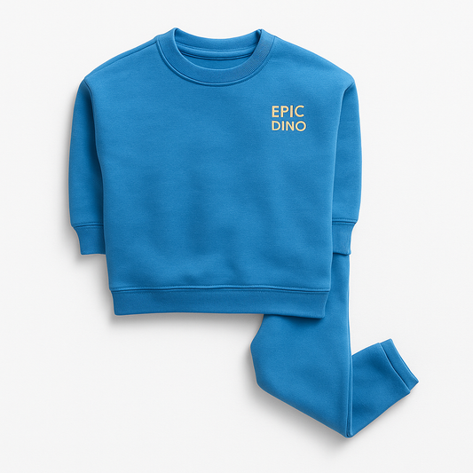 Epic Dino Fleece Set in Blue