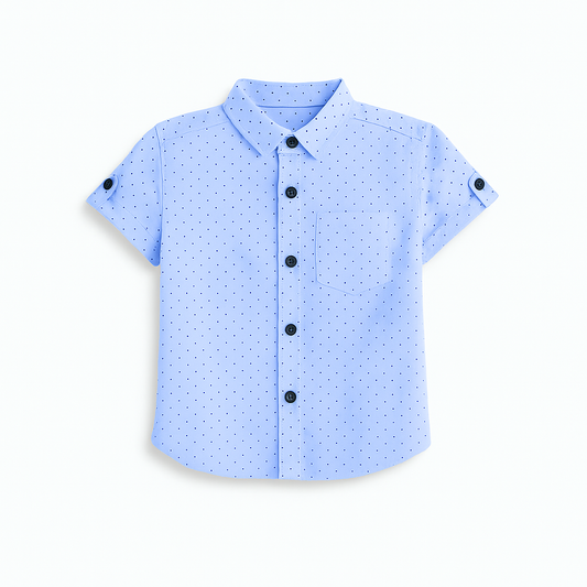 Sky Dot Cotton Shirt