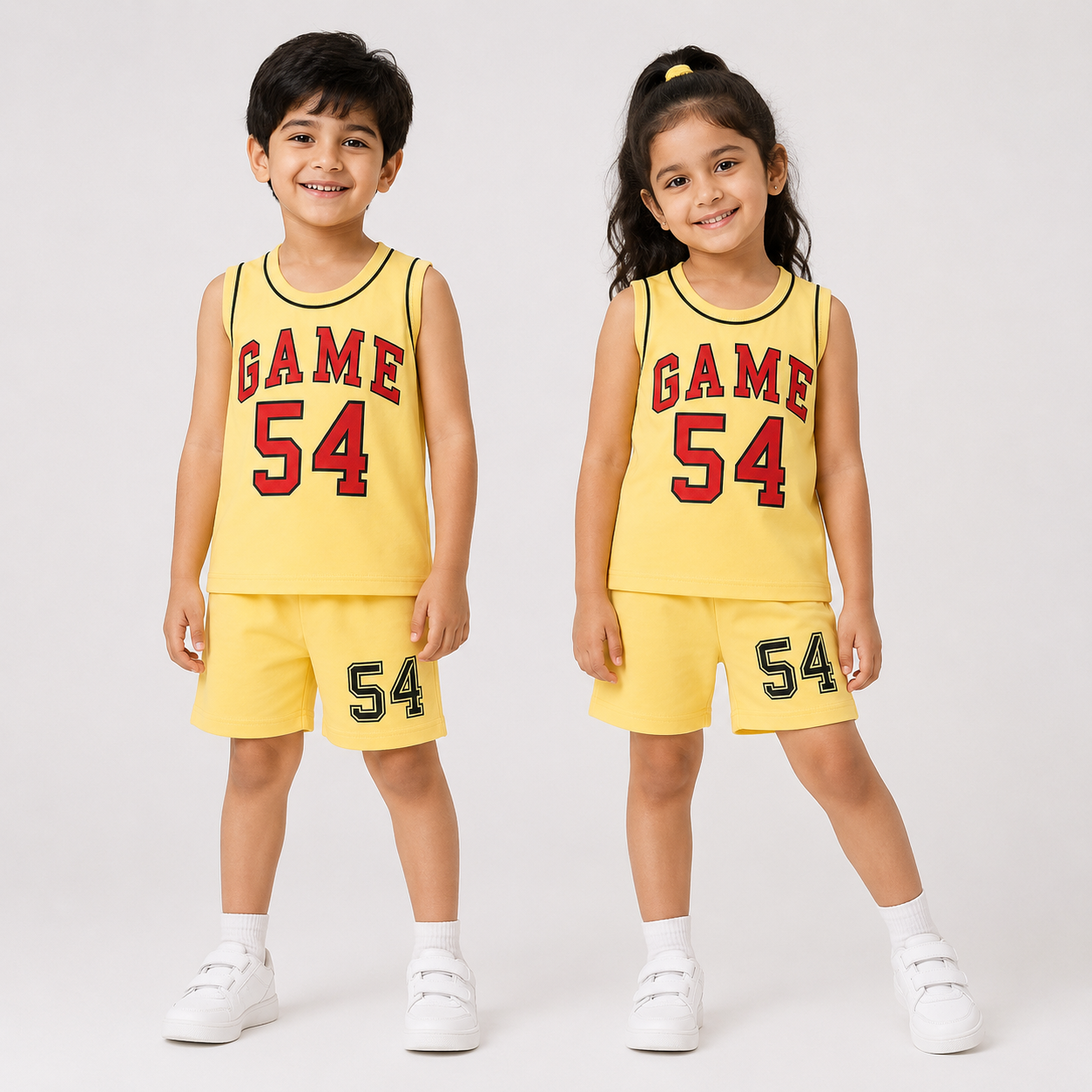 Butter Yellow Game 54 Kids Shirt & Shorts Set