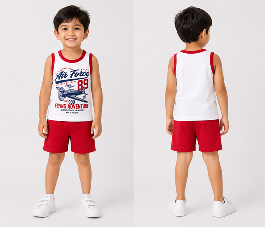 Air Force Adventure Boys Summer Co-ord Set