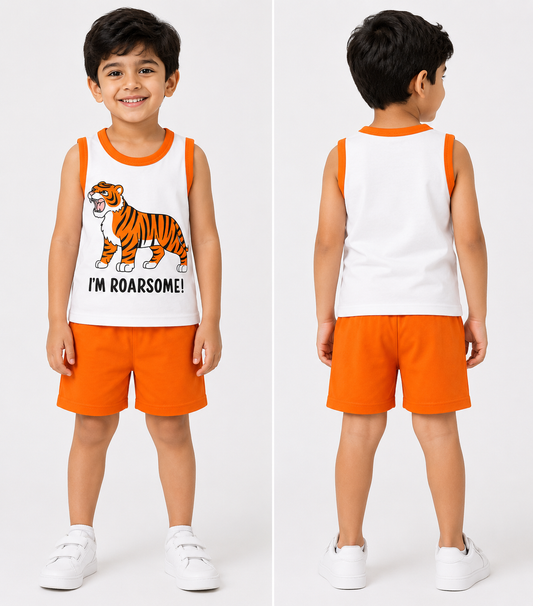 Roarsome Tiger Boys Summer Co-ord Set