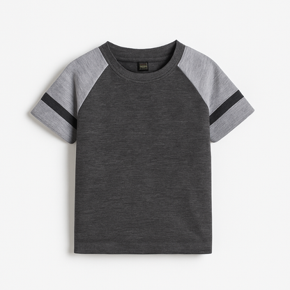 Charcoal Gray Raglan T-Shirt for Kids