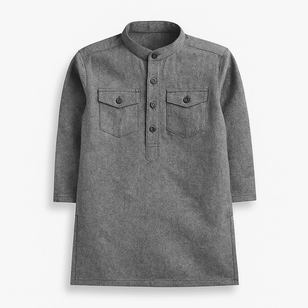Grey Denim Kurta