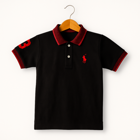 Kids Classic Polo (Black)