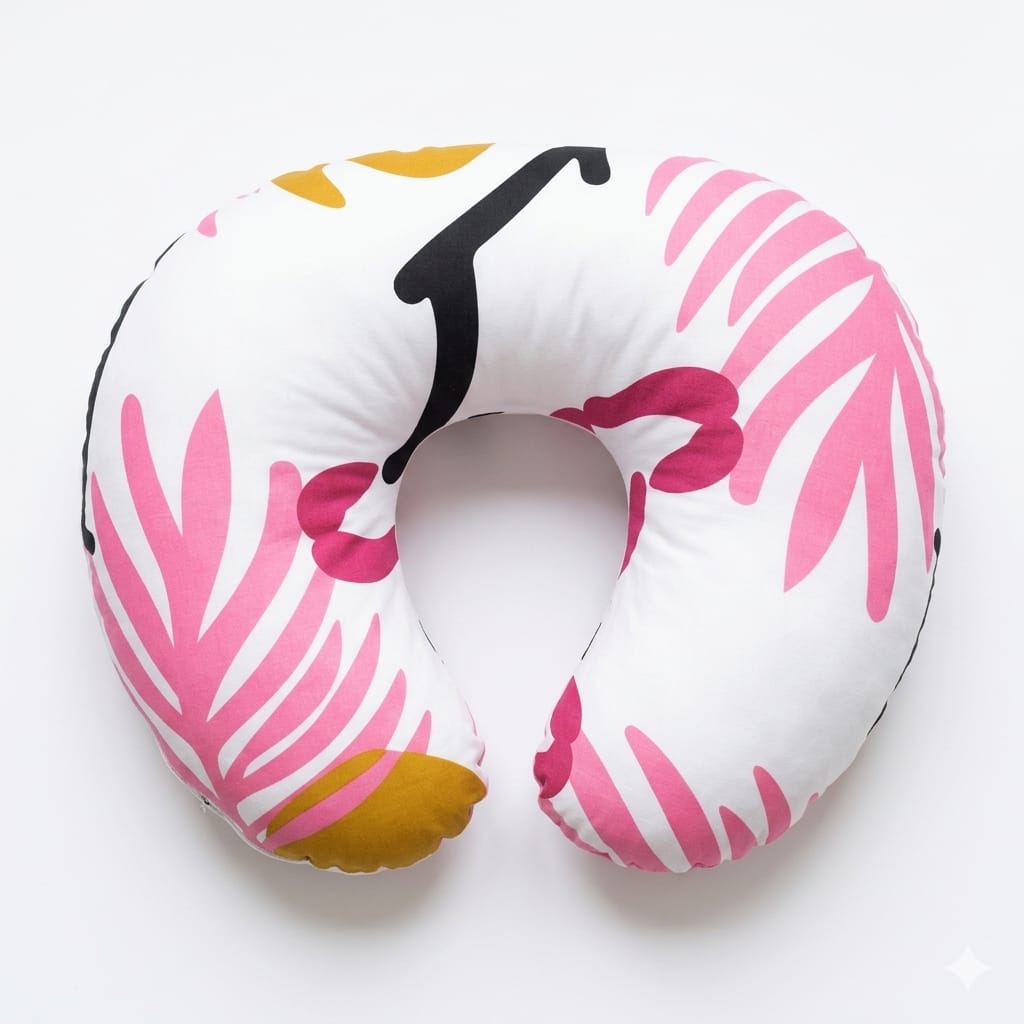 Abstract Artistry Cotton U-shaped Feeding Pillow