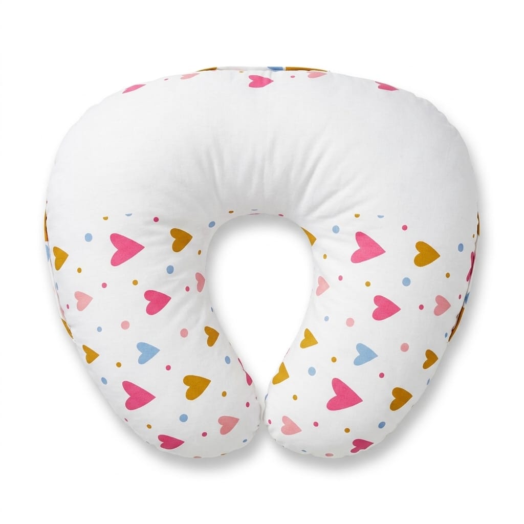 Sweet Hearts Cotton U-shaped Feeding Pillow
