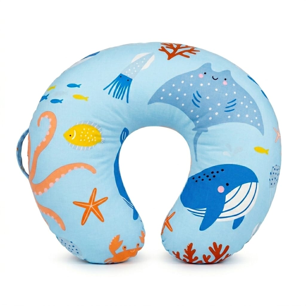 Sea Themed Cotton U-shaped Feeding Pillow
