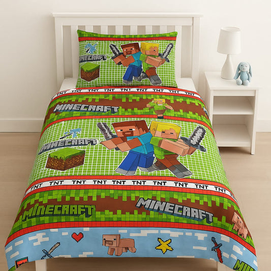 Minecraft Adventure Kids Bedsheet Set – Single Bed
