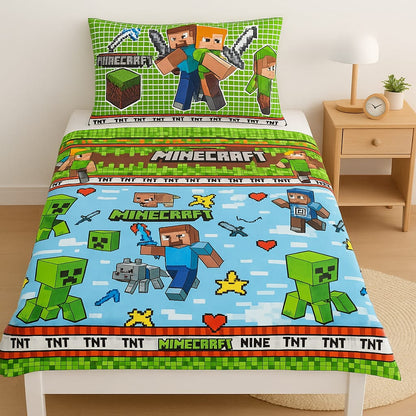 Minecraft Adventure Kids Bedsheet Set – Single Bed