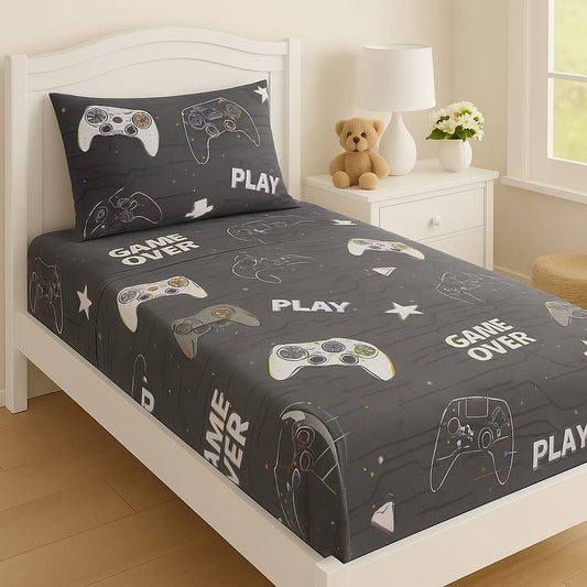 Game Over Kids Bedsheet Single