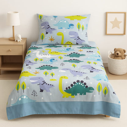 Glow in the Dark Dino Adventure Single Bedsheet
