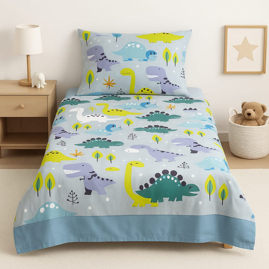 Glow in the Dark Dino Adventure Single Bedsheet