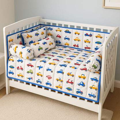 ZoomTown Cot Set – 6-Piece Baby Bedding Set