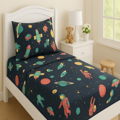 Galaxy Adventure Kids Bedsheet Set 🌌🚀