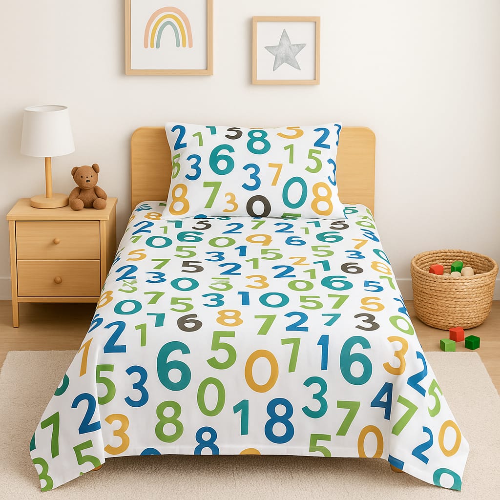 Count With Me – Educational Numbers Bedsheet Set
