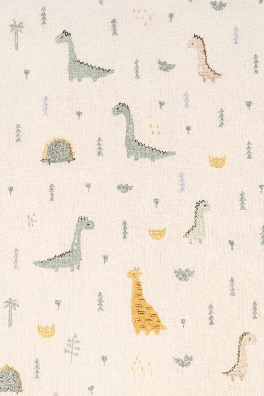 Baby Dino & Hedgehog Forest – Single Cotton Bedsheet (All-Over Print)