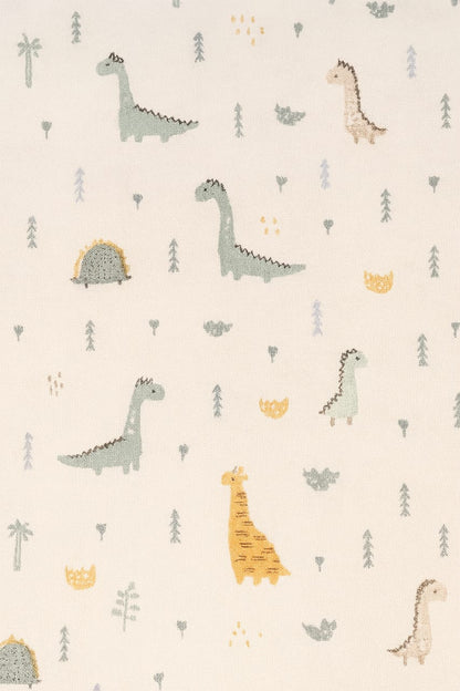 Baby Dino & Hedgehog Forest – Single Cotton Bedsheet (All-Over Print)