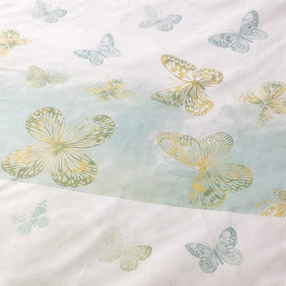 Butterfly Bloom Kids Bedsheet (mint green)
