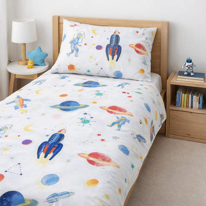 Kids Space adventure theme Bedsheet Set – Single Bed