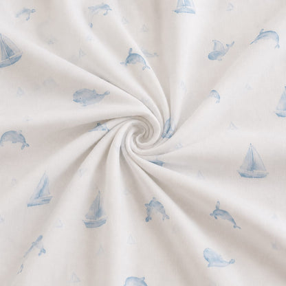 Little Sailaway Dreams Bedsheet Set 🌊🐋⛵