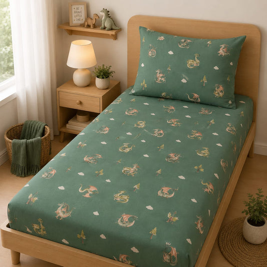 Dragon Tales Adventure Bedsheet Set 🐉☁️🌲