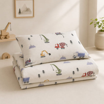 Construction Crew Kids Single Bedsheet