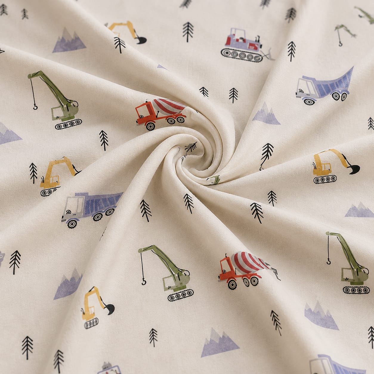 Construction Crew Kids Single Bedsheet
