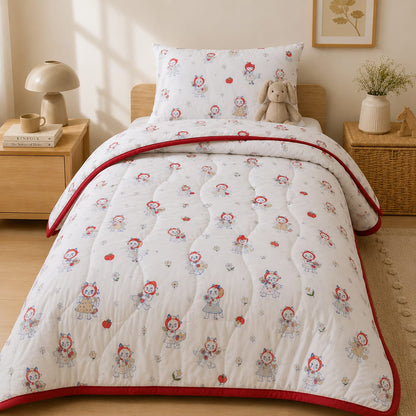 Little Red Kitty Garden Comforter
