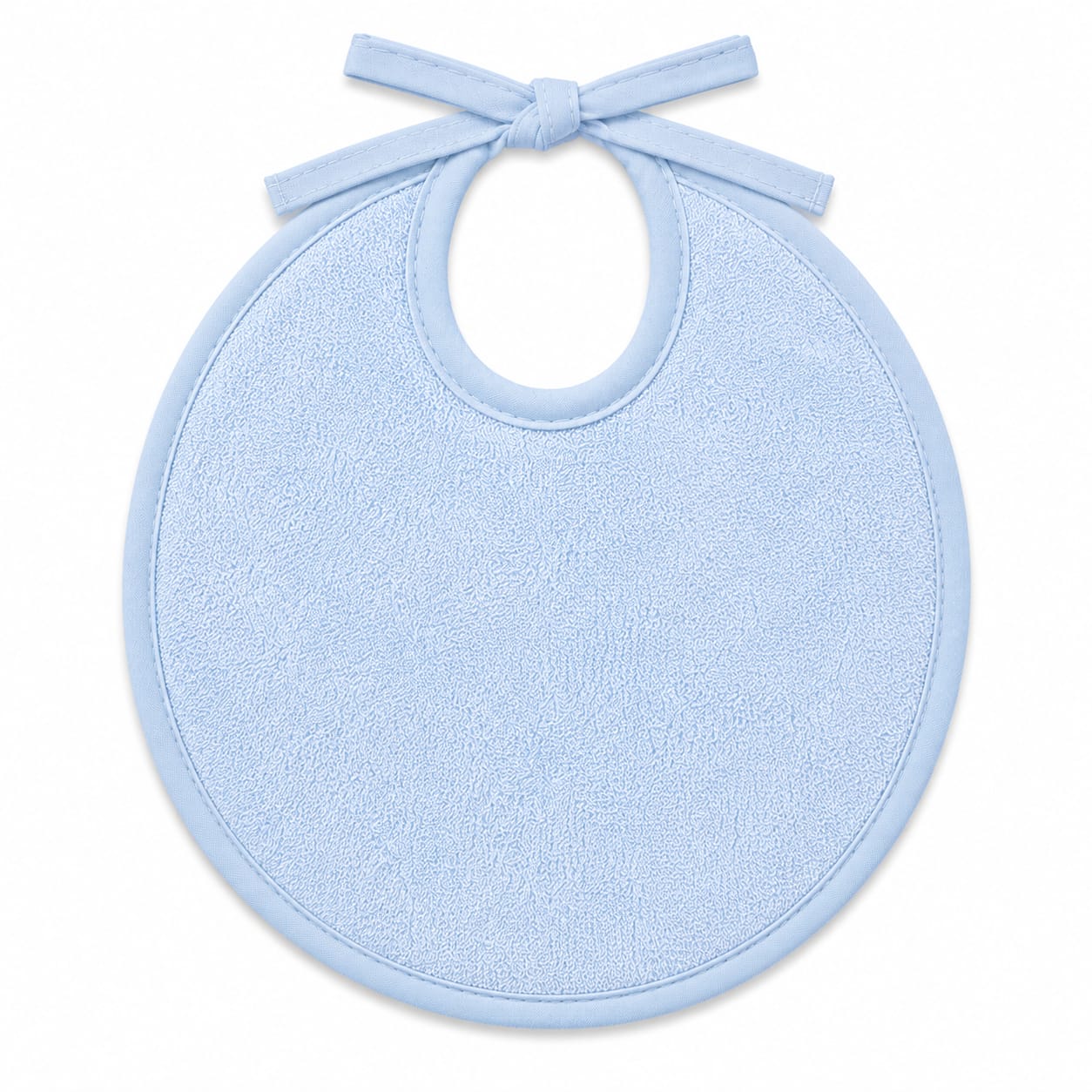 3-Piece Waterproof Terry Baby Bib Set – Pastel Blue, Soft Yellow & Light Grey (Medium)