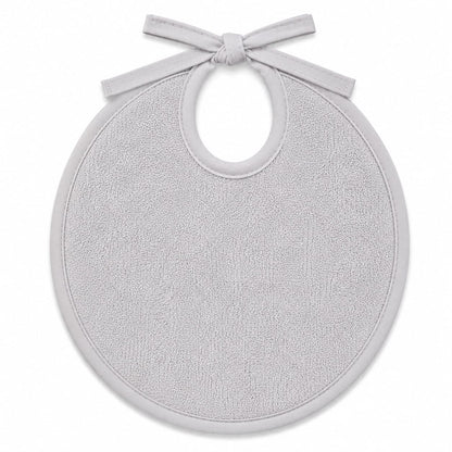 3-Piece Waterproof Terry Baby Bib Set – Pastel Blue, Soft Yellow & Light Grey (Medium)