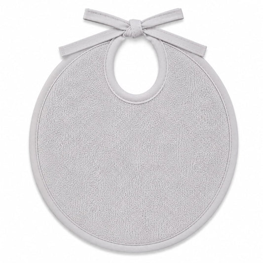 3-Piece Waterproof Terry Baby Bib Set – Pastel Blue, Soft Yellow & Light Grey (Medium)