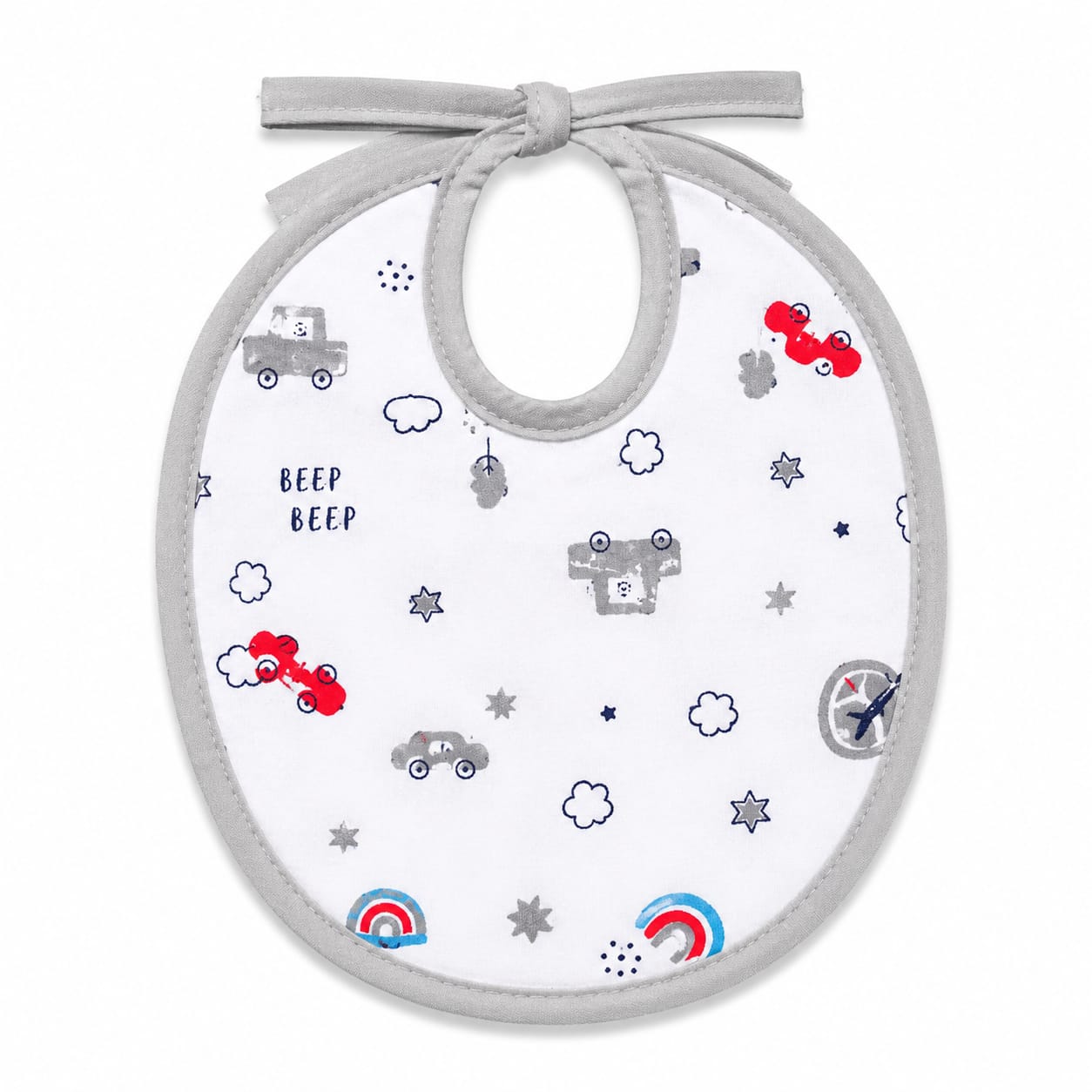 3-Pack Soft Terry Cotton Baby Bib Set – Tie Closure Feeding Bibs (Pink, Teal & Grey) Medium
