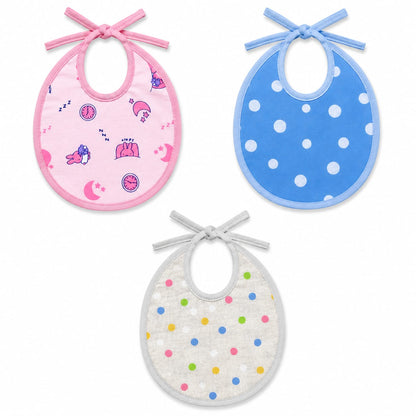 3-Pack Waterproof Baby Bib Set – Soft Terry Cotton Feeding Bibs with Waterproof Backing (Large)