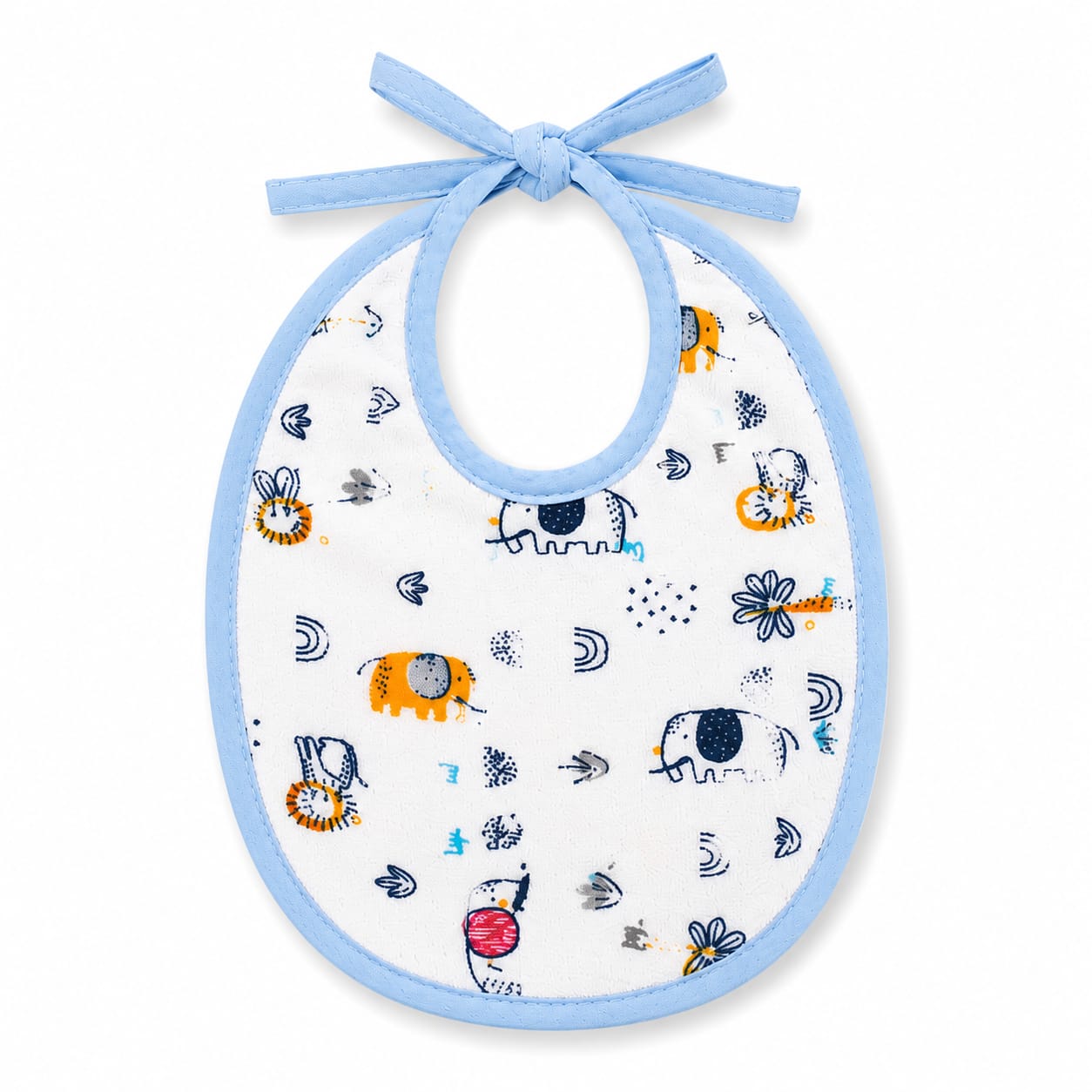3-Pack Waterproof Baby Bib Set – Soft Terry Cotton Feeding Bibs with Waterproof Backing (Large)