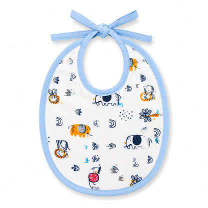 3-Pack Waterproof Baby Bib Set – Soft Terry Cotton Feeding Bibs with Waterproof Backing (Large)