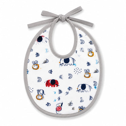 3-Pack Waterproof Baby Bib Set – Soft Terry Cotton Feeding Bibs with Waterproof Backing (Large)