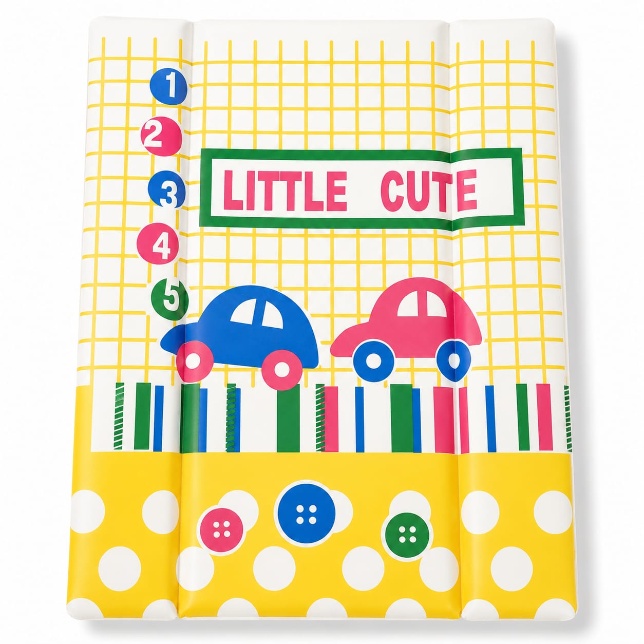 Little Cute Cars Waterproof Baby Bath Mat – Soft Padded Bath Mat
