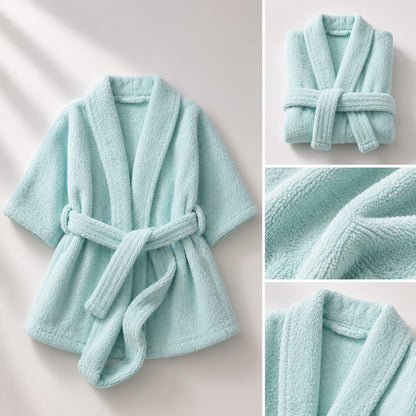 Mint blue Cloud Kids Bathrobe
