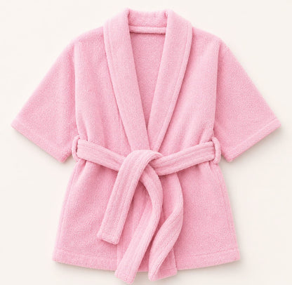 Blush Bunny Pink Kids Bathrobe