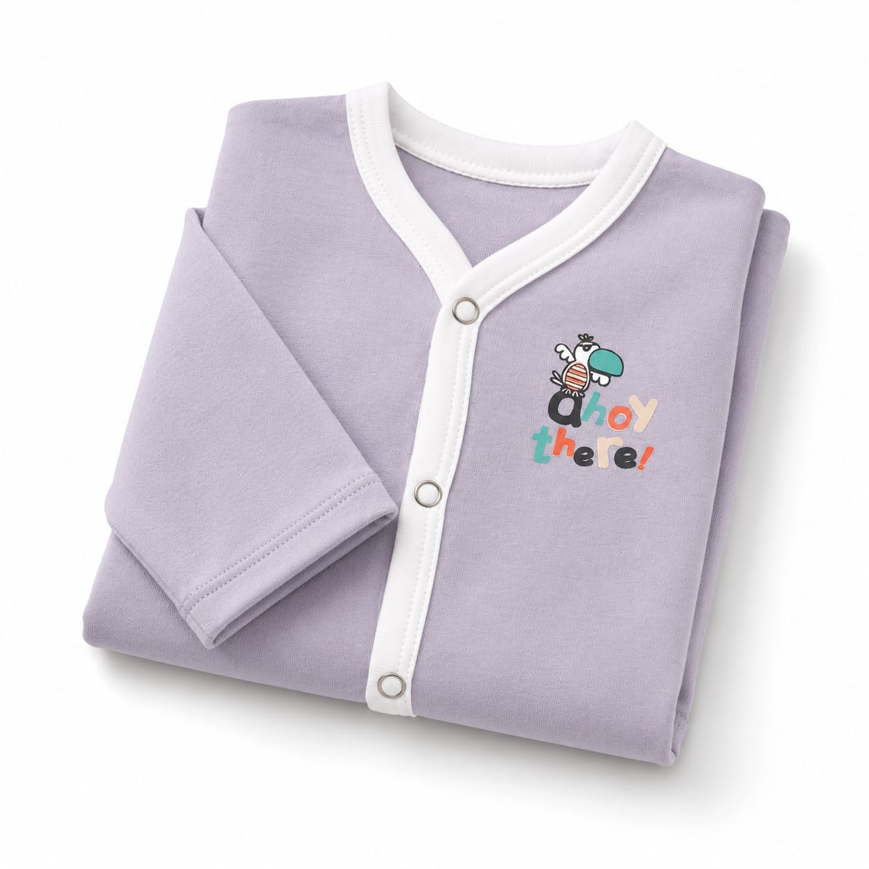 Lilac Ahoy Baby Bodysuit