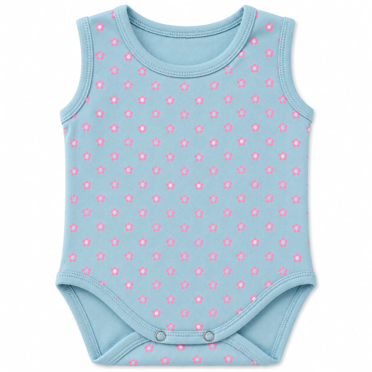 Blush Blue Blossom Baby Bodysuit