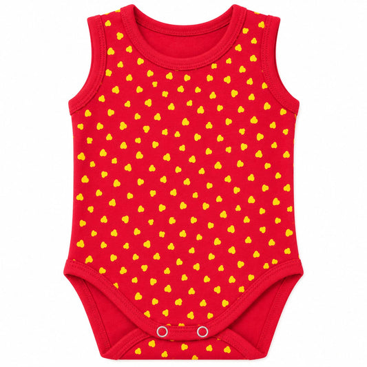 Cherry Glow Hearts Baby Bodysuit