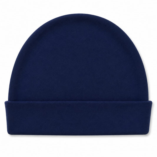 Classic Navy Newborn Baby Cap – Soft Cotton Infant Beanie