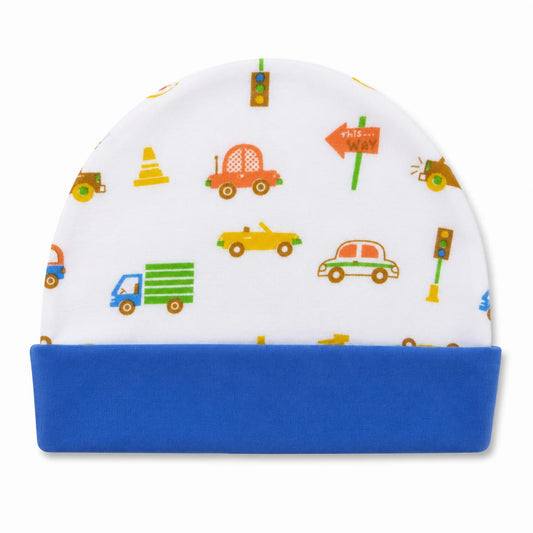 Little Traffic Adventure Newborn Baby Cap – Soft Cotton Infant Beanie